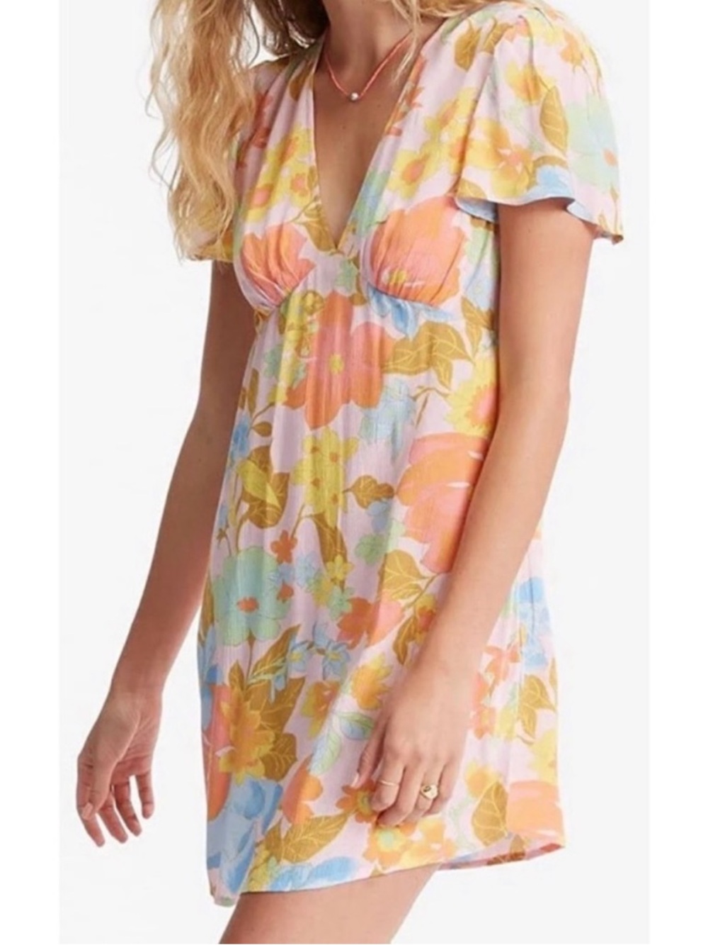 Billabong Floral Multicolor V-Neck sundress